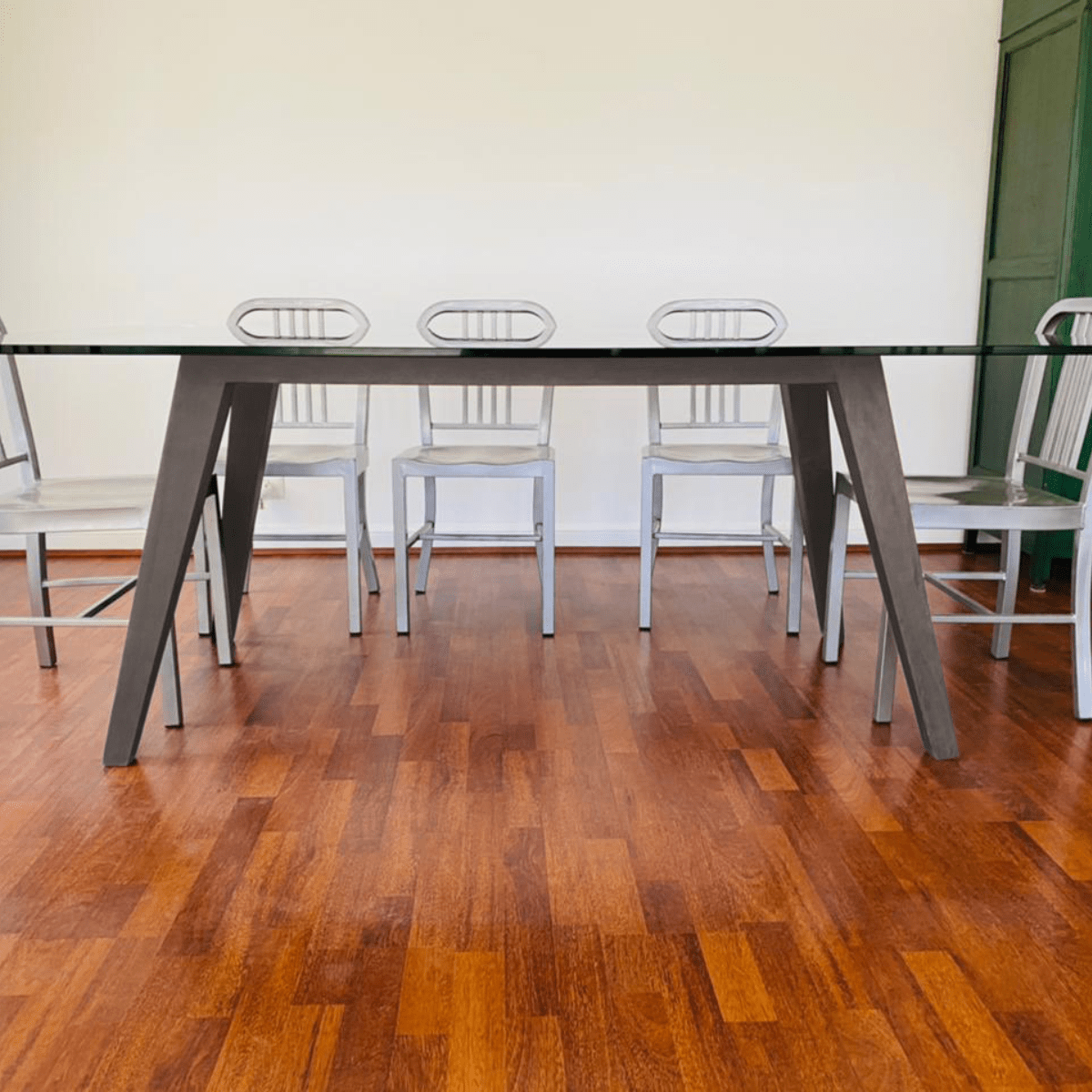 Mesa comedor madera y vidrio París - mesa comedor | Greenwoods Chile